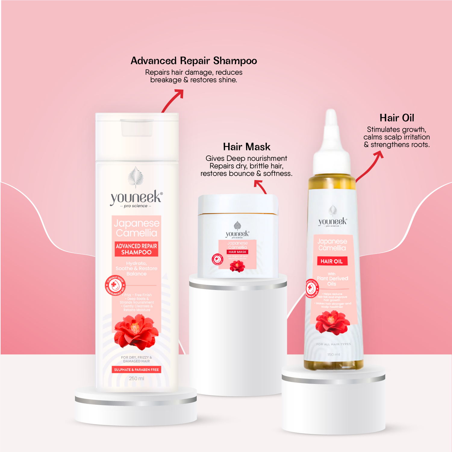 Youneek 3-Step Hair Strength Booster Routine