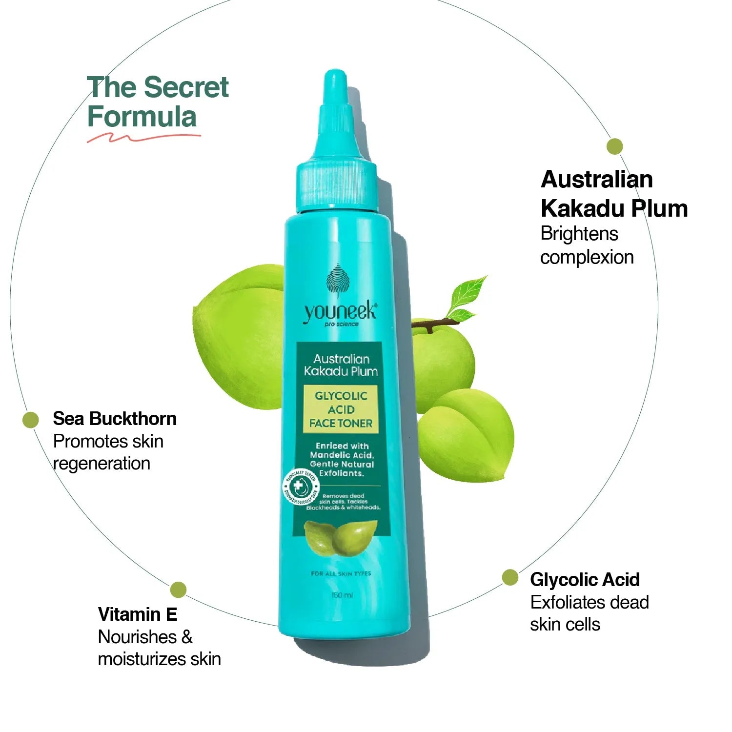 Side view of the Glycolic Acid Face Toner | Youneekproscience